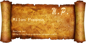 Milos Poppea névjegykártya
